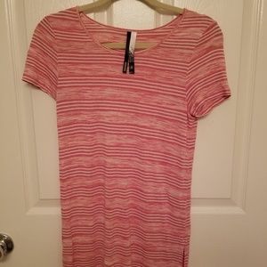 Red and white stripped shirt